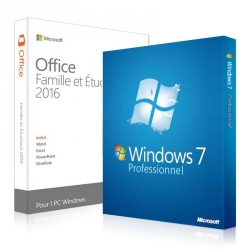 Windows 7 Professionnel + Office 2016 famille et étudiant