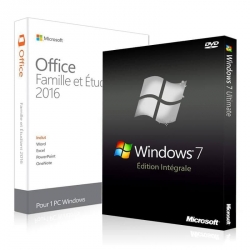 Windows 7 Intégrale + Office 2016 famille et etudiant