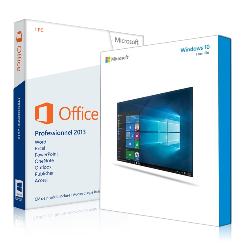 Windows 10 Familiale + Office 2013 Professionnel