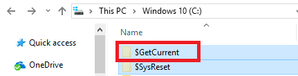 to safely delete the GetCurrent folder in Windows 10-2