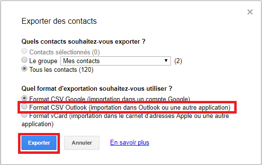 Comment Exporter Vos Contacts Entre Gmail Vers Office Outlook 16