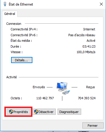 Activer dhcp windows 10